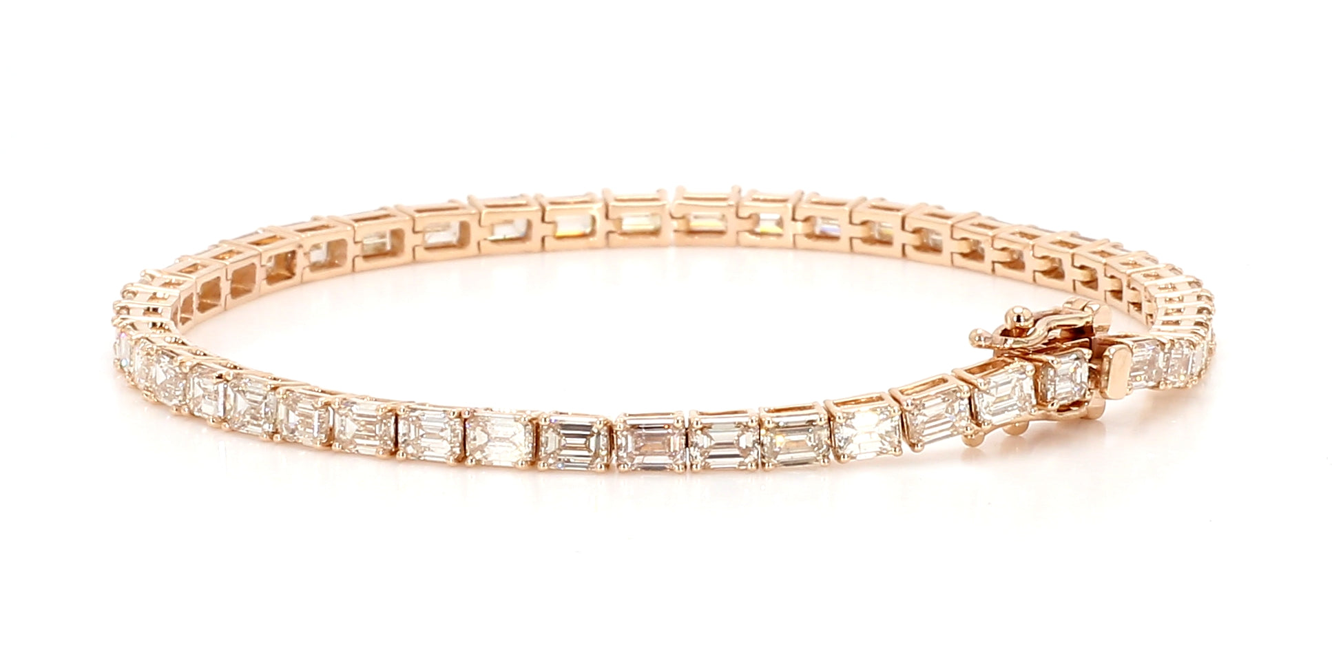 Natural White Emerald Diamond Bracelet