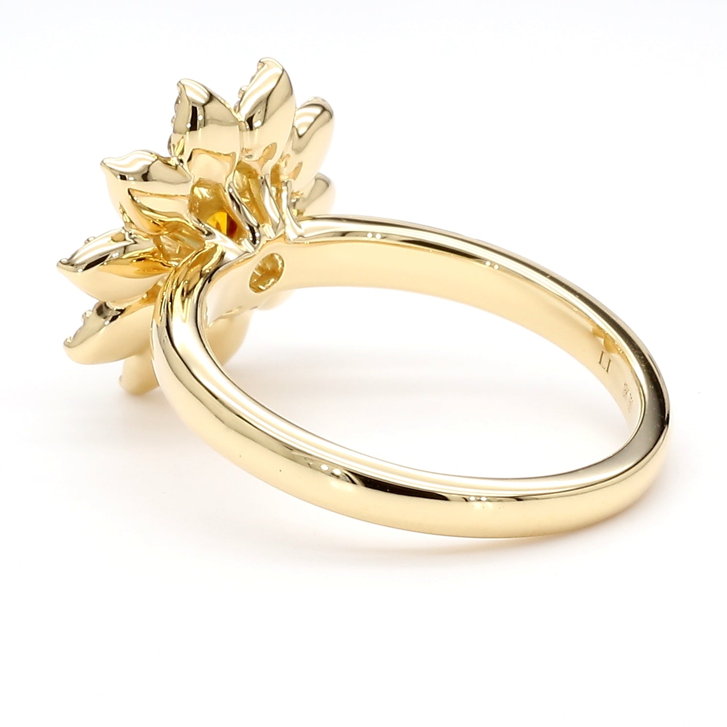Natural Orange Round Diamond Ring | GIA Certified