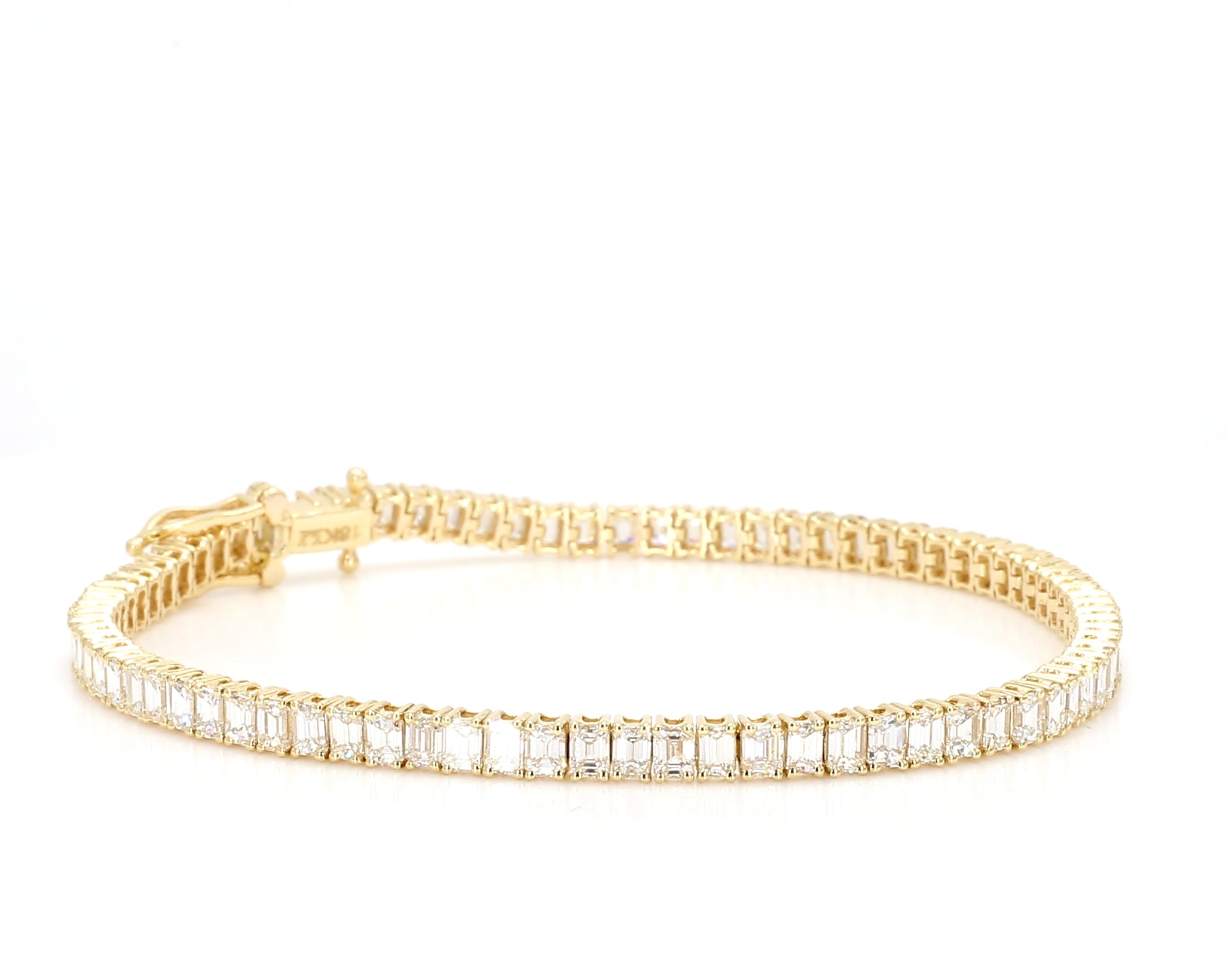 Natural White Emerald Diamond Bracelet