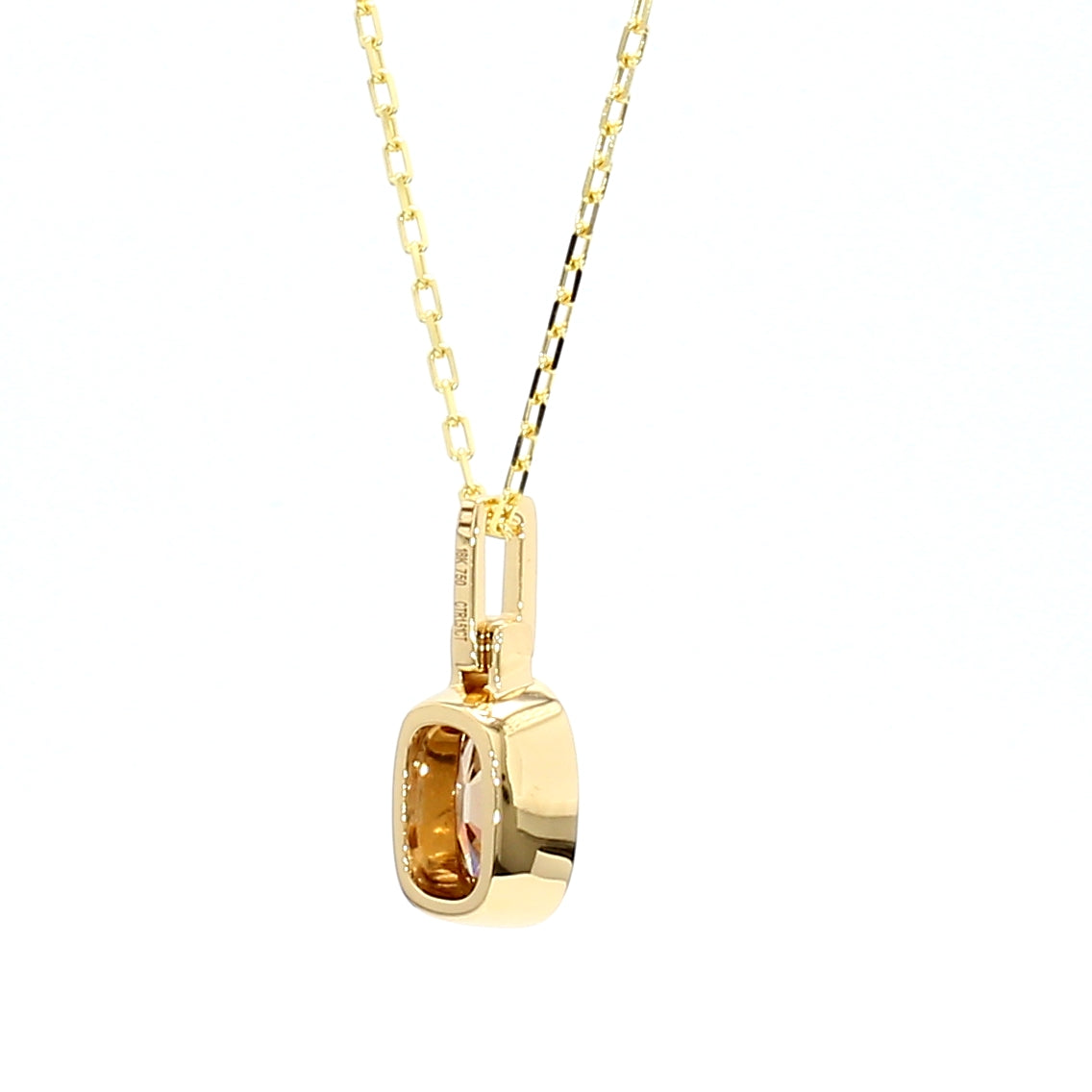 Natural Orange Diamond Pendant Gia Certified