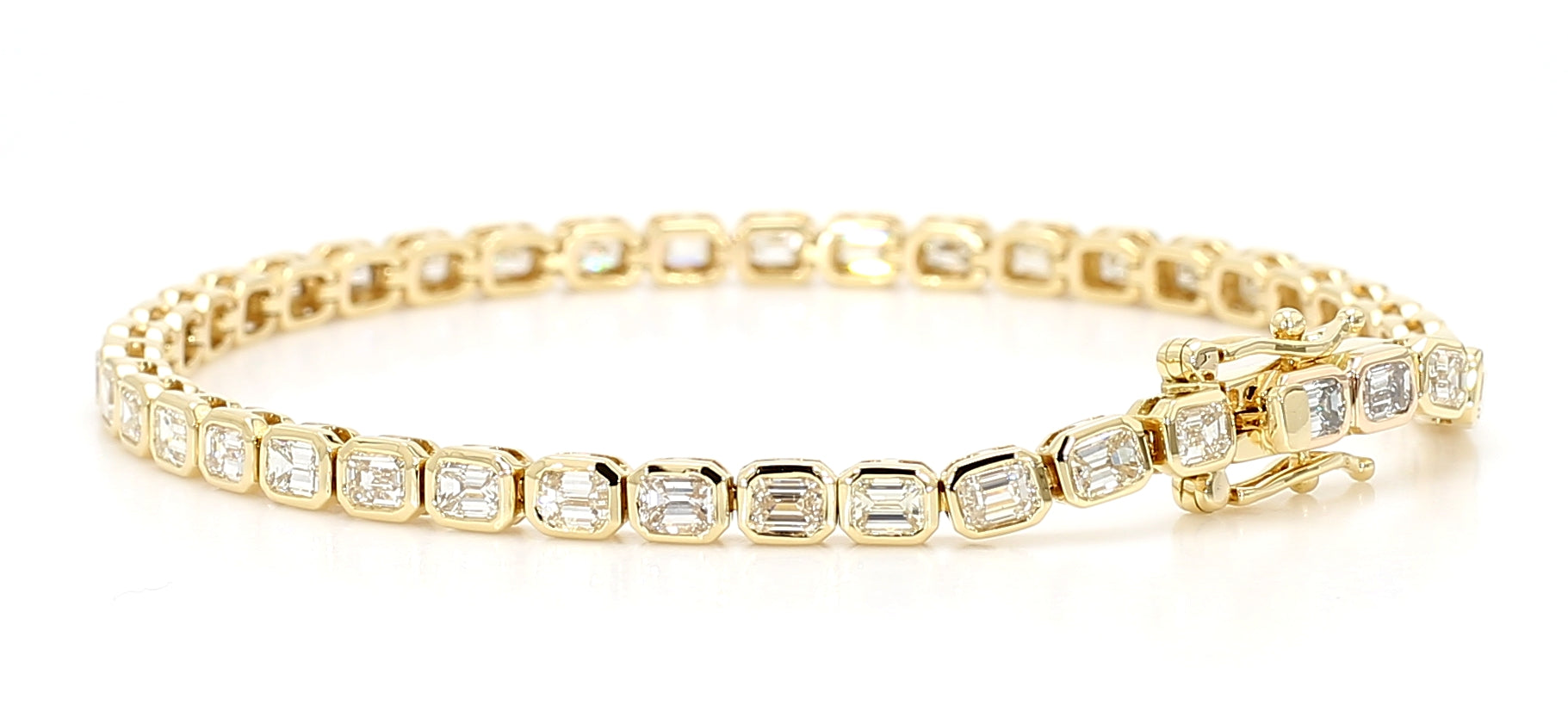 Natural White Emerald Diamond Bracelet