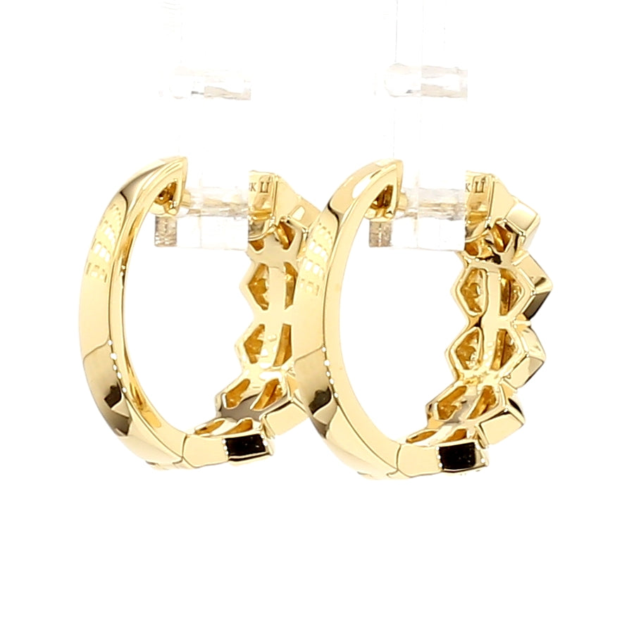 Natural Yellow Round Diamond Earring