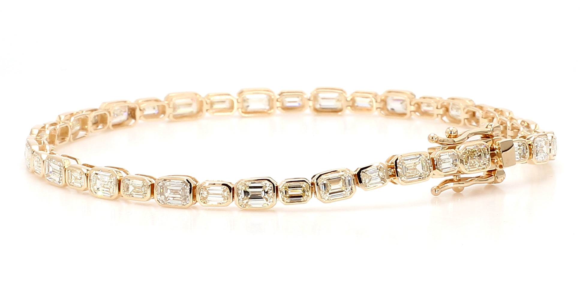 Natural White Emerald Diamond Bracelet