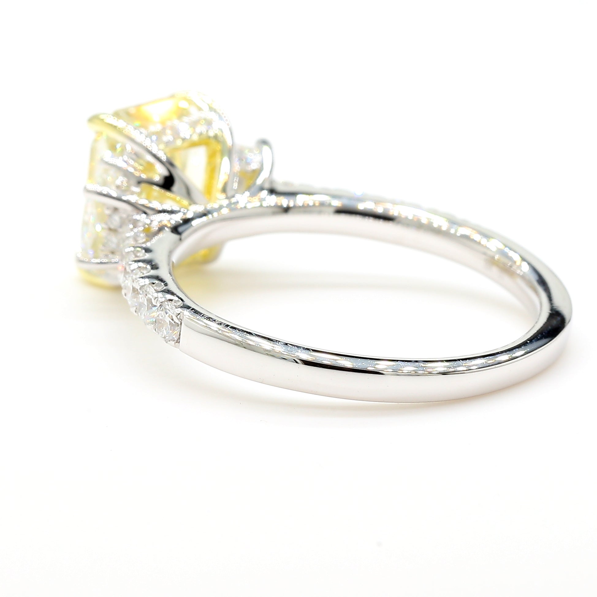 Natural Yellow Radiant Diamond Ring GIA Certified product image 4