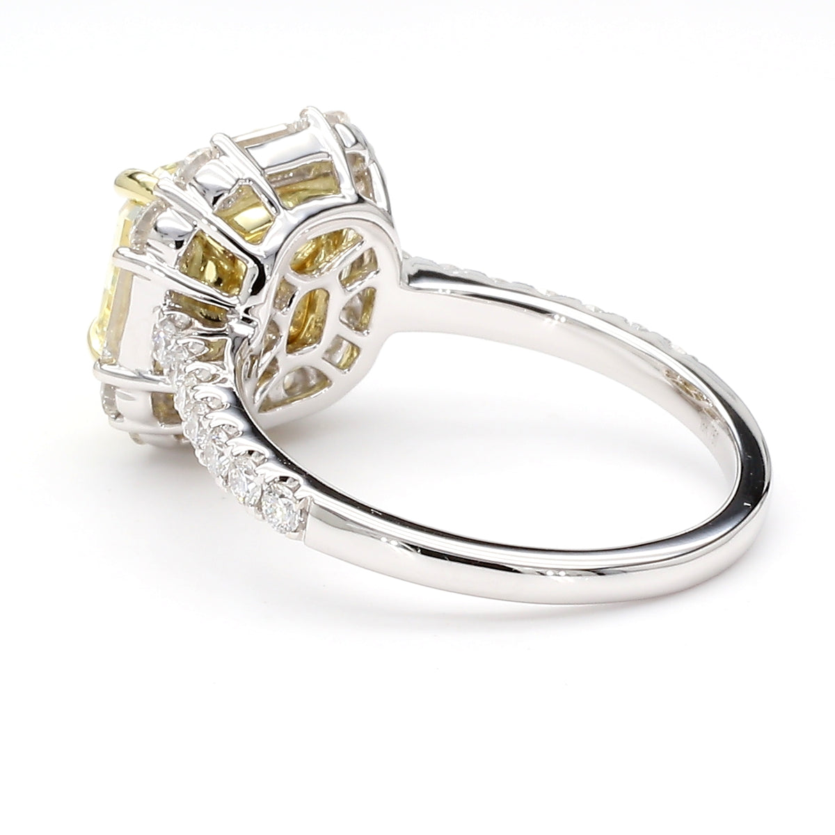 Natural Yellow Radiant Diamond Ring | GIA Certified