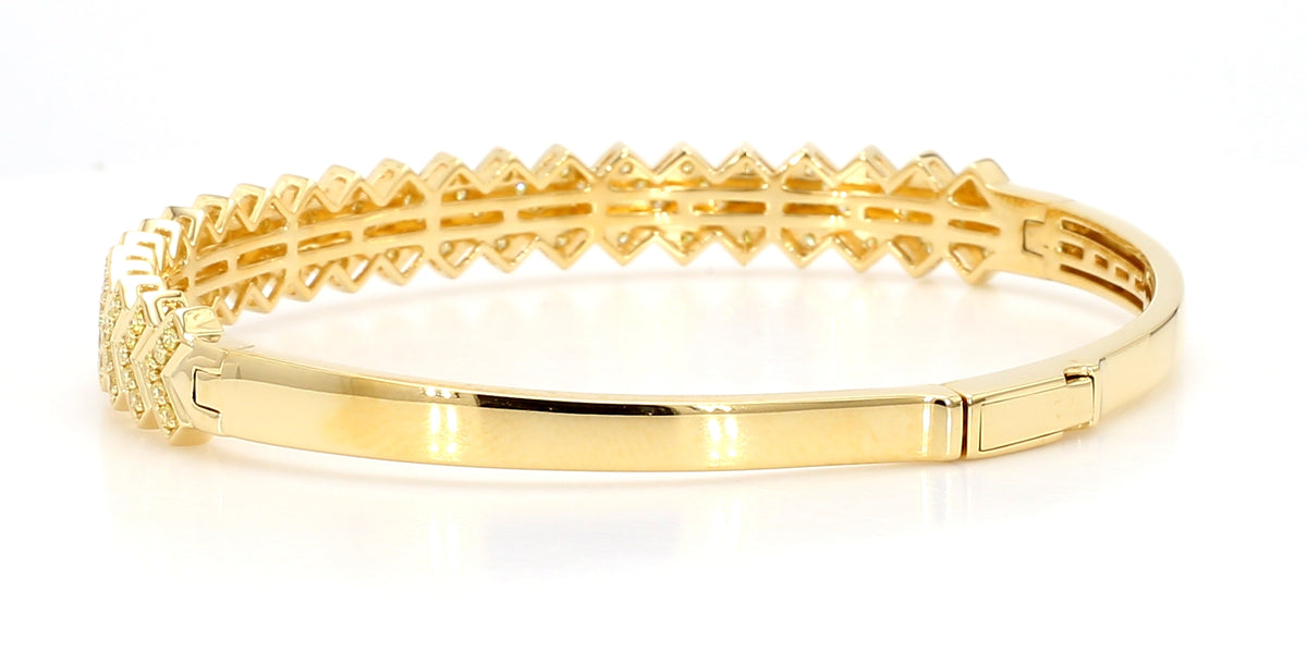 Natural Yellow Round Diamond Bracelet