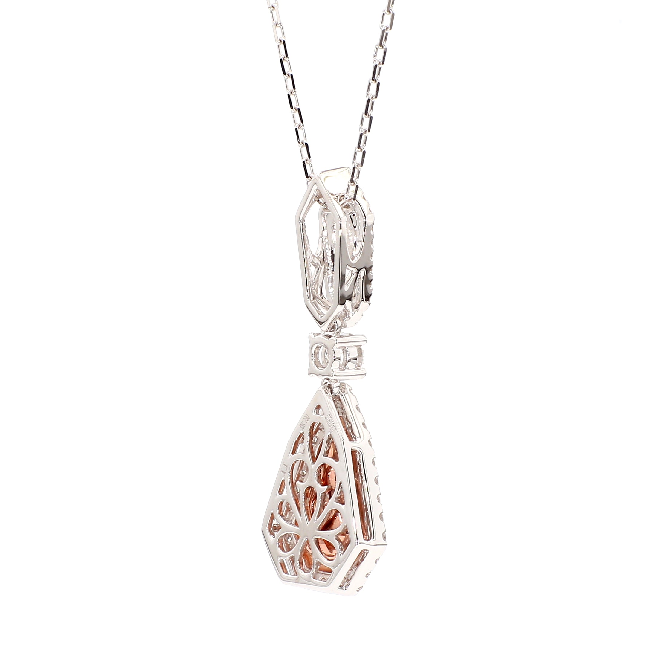 Natural Yellow Shield Diamond Necklace Gia CERTIFIED