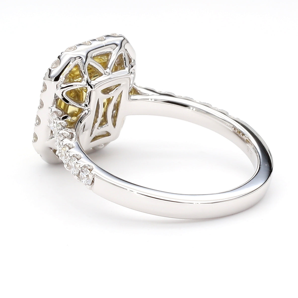 Natural Yellow Radiant Diamond Ring | GIA Certified
