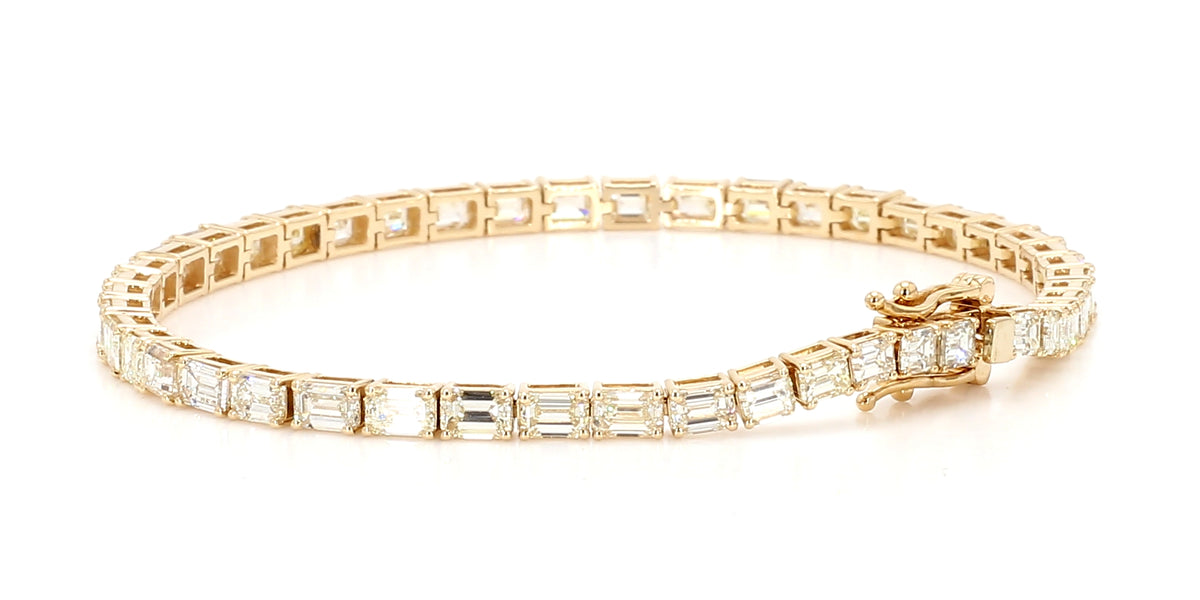 Natural White Emerald Diamond Bracelet