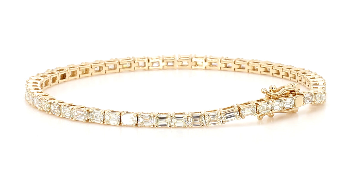 Natural White Emerald Diamond Bracelet
