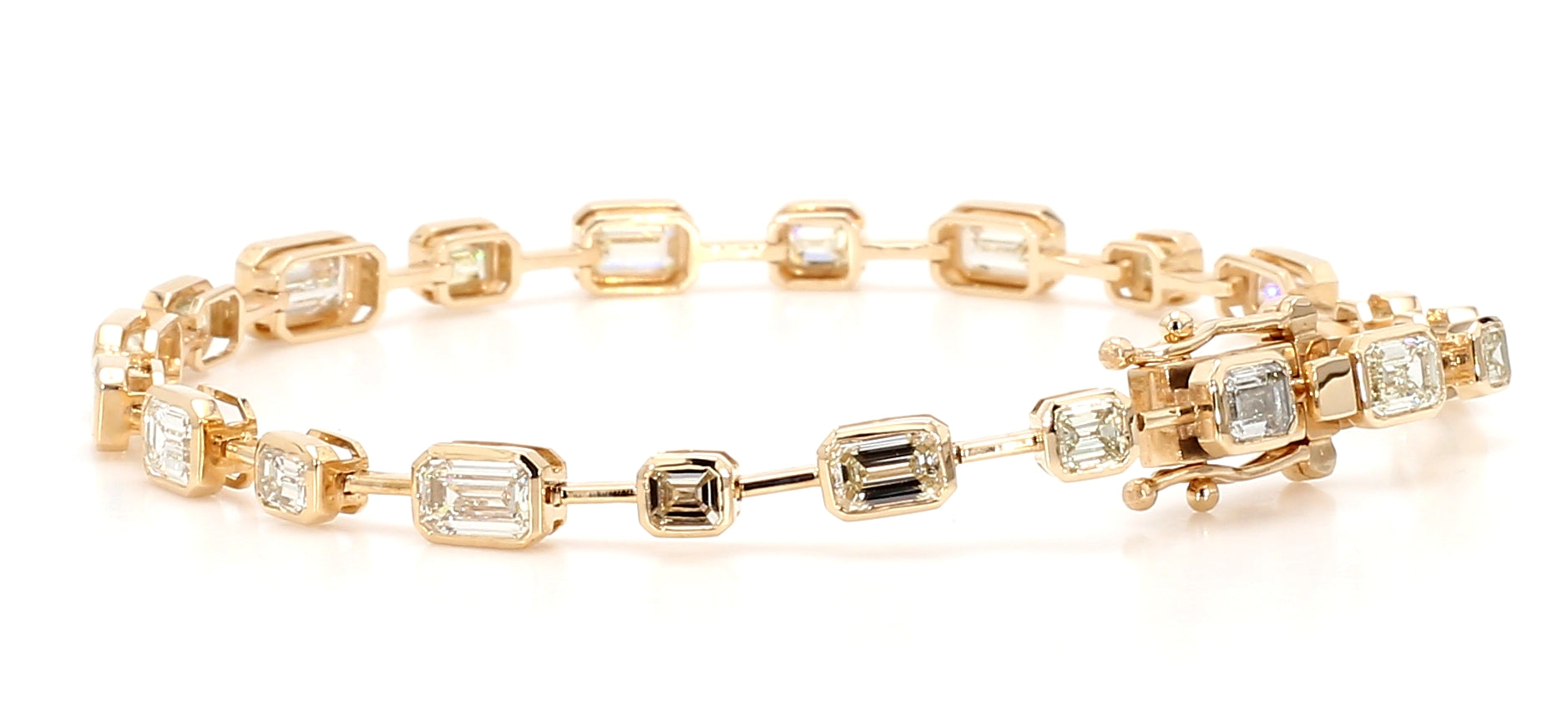 Natural White Emerald Diamond Bracelet