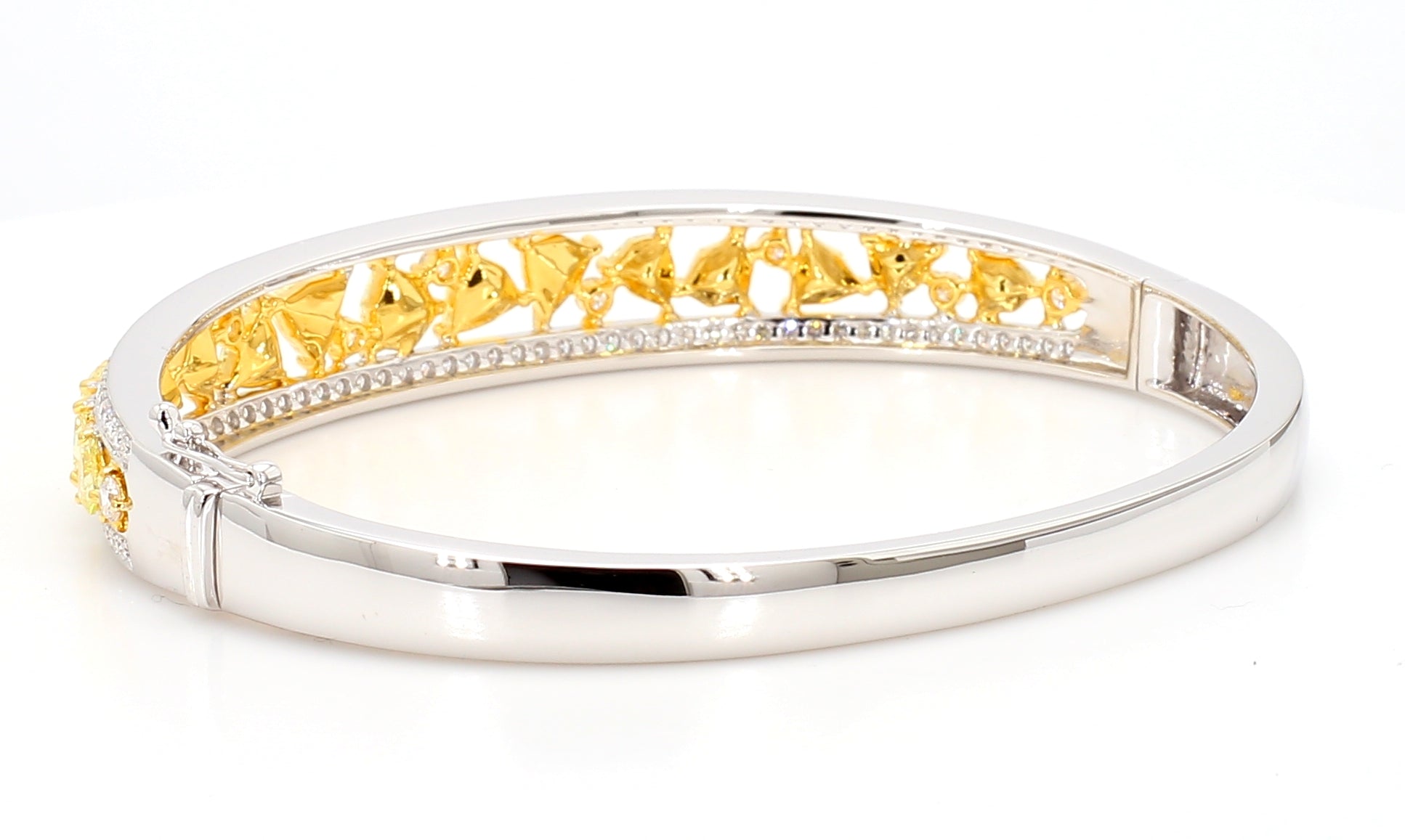 Natural Yellow Trillion Diamond Bracelet