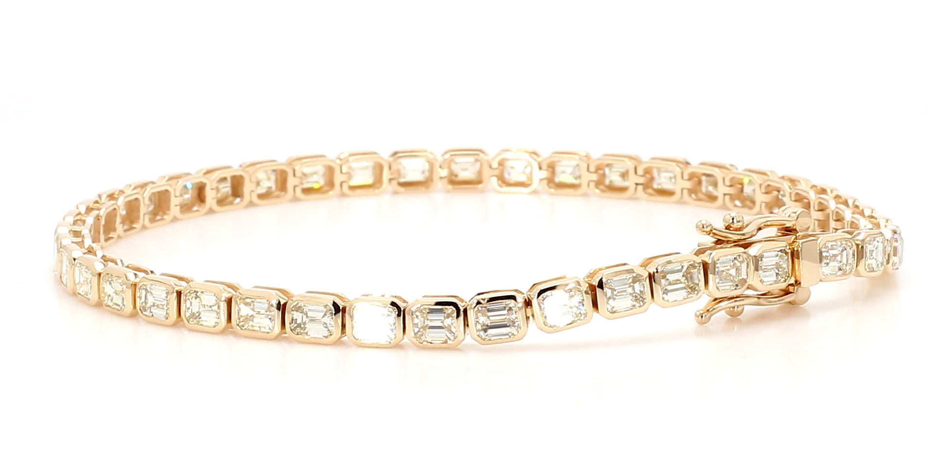 Natural White Emerald Diamond Bracelet
