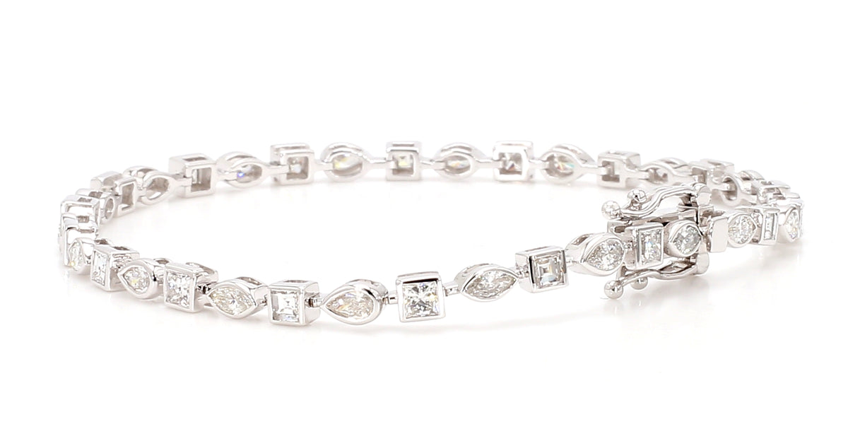 Natural White Mix Diamond Bracelet