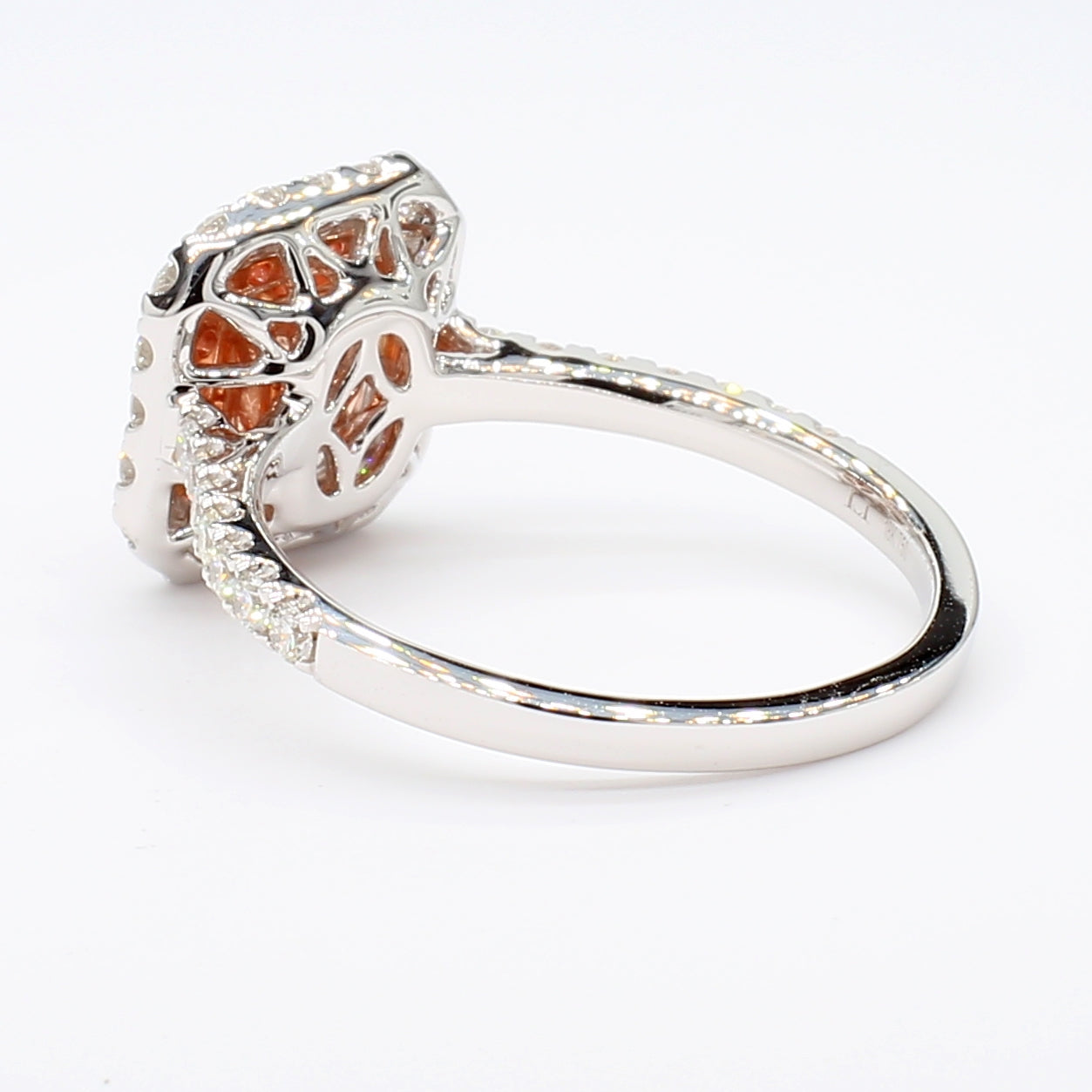 Natural Pink Asscher Diamond Ring GIA Certified product image 4