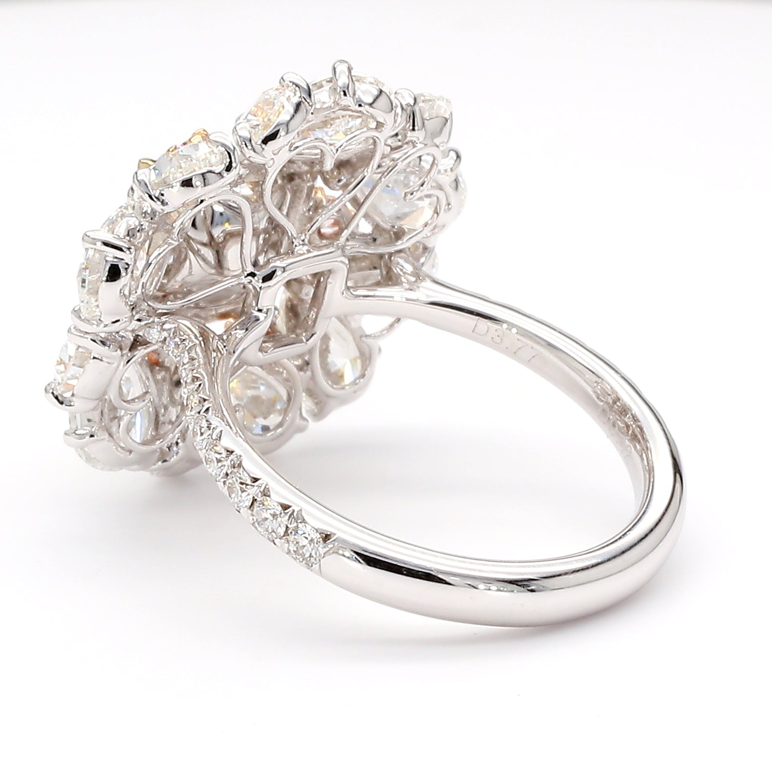 Natural Blue Radiant Diamond Ring Gia Certified