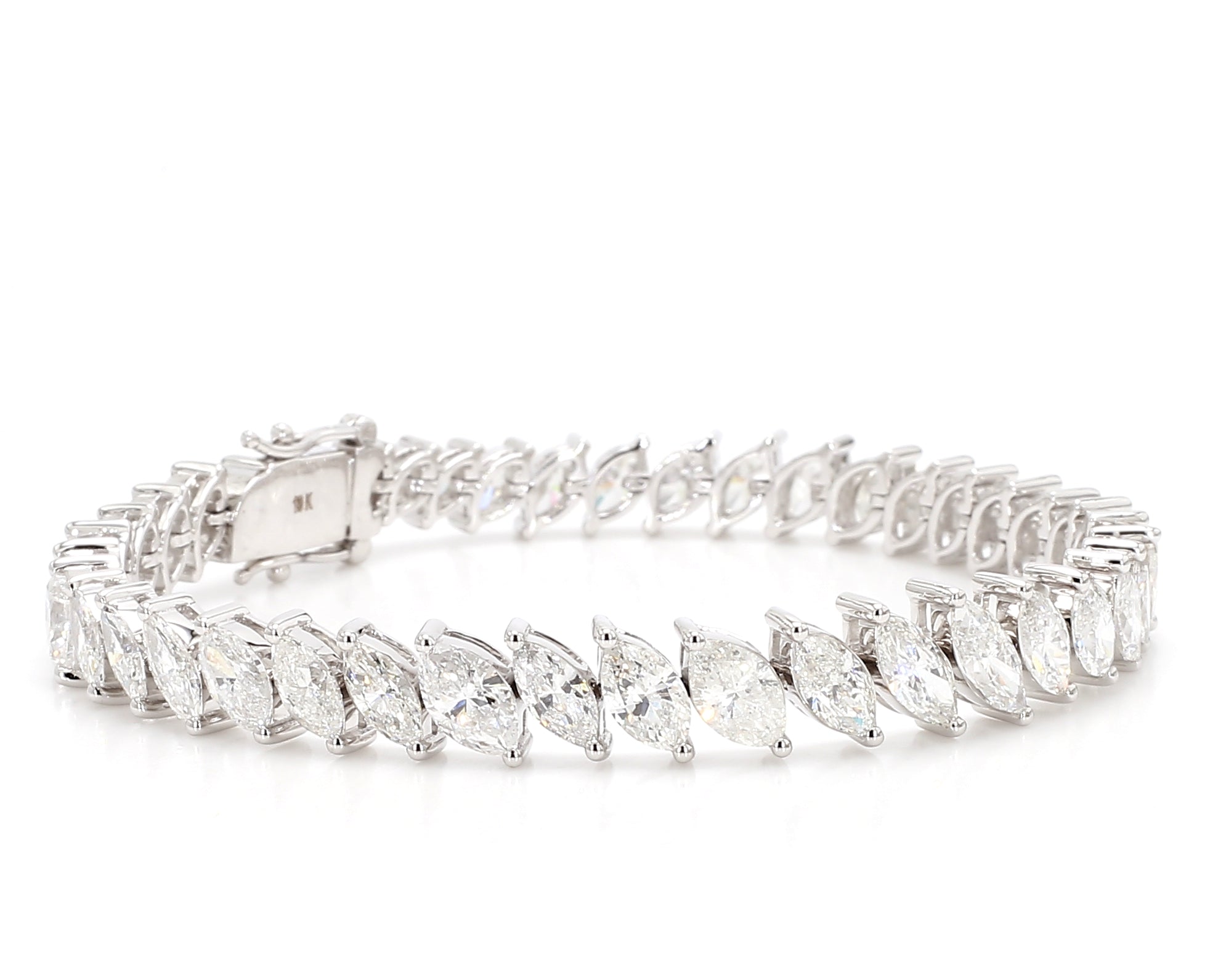 Natural White Marquise Diamond Bracelet
