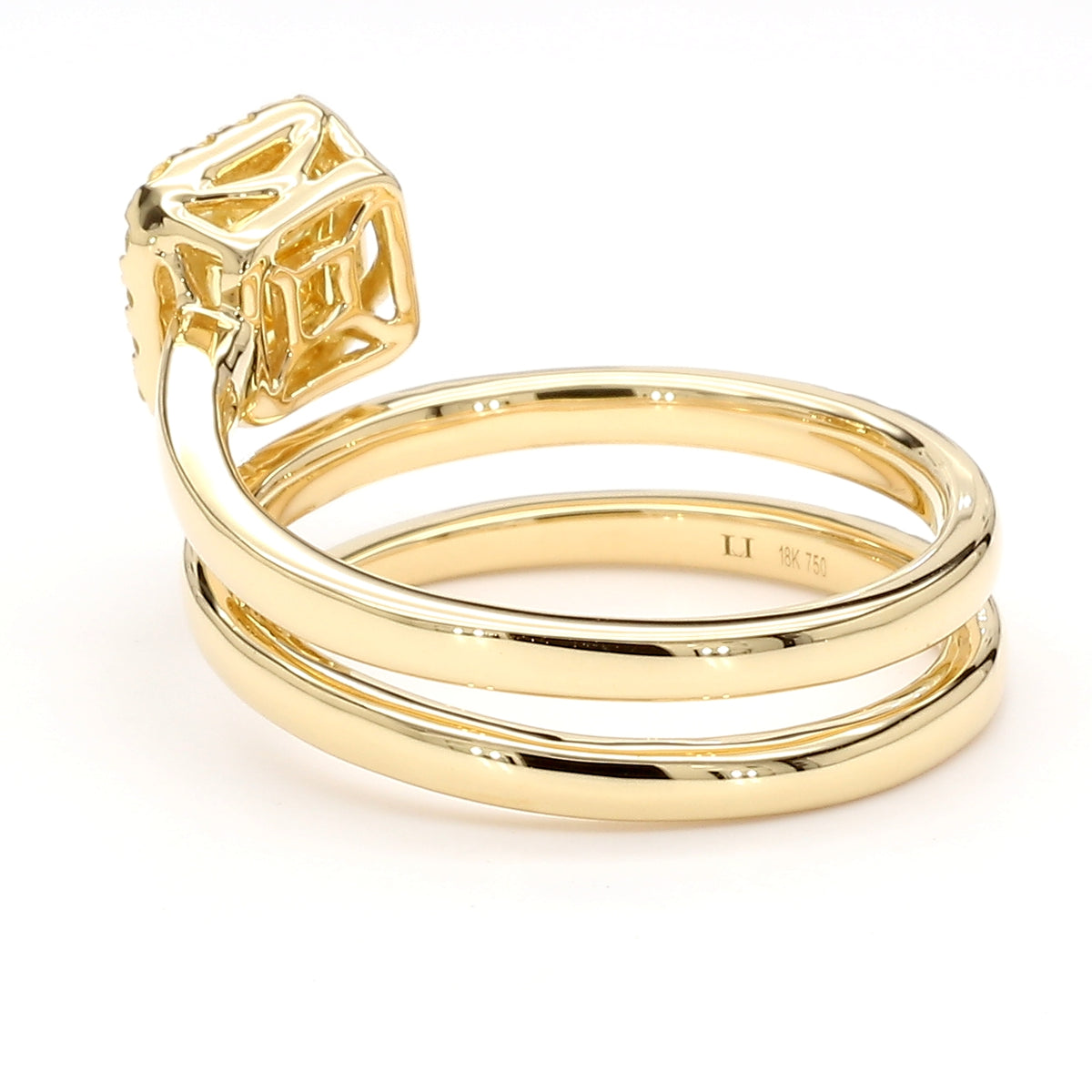 Natural Yellow Radiant Diamond Ring | GIA Certified