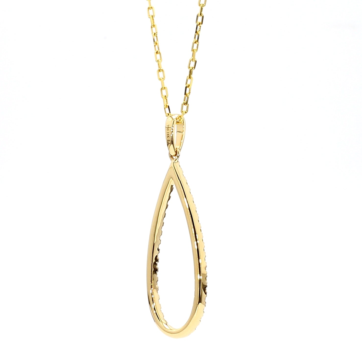Natural Yellow Round Diamond Pendant