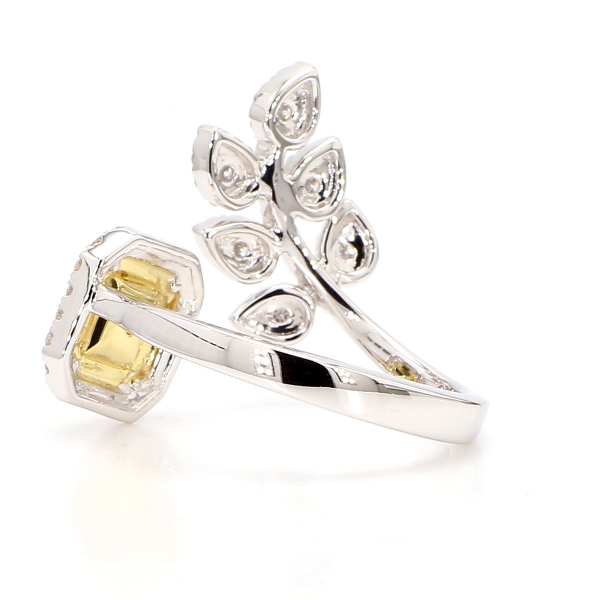 Natural Yellow Radiant Diamond Ring | GIA Certified