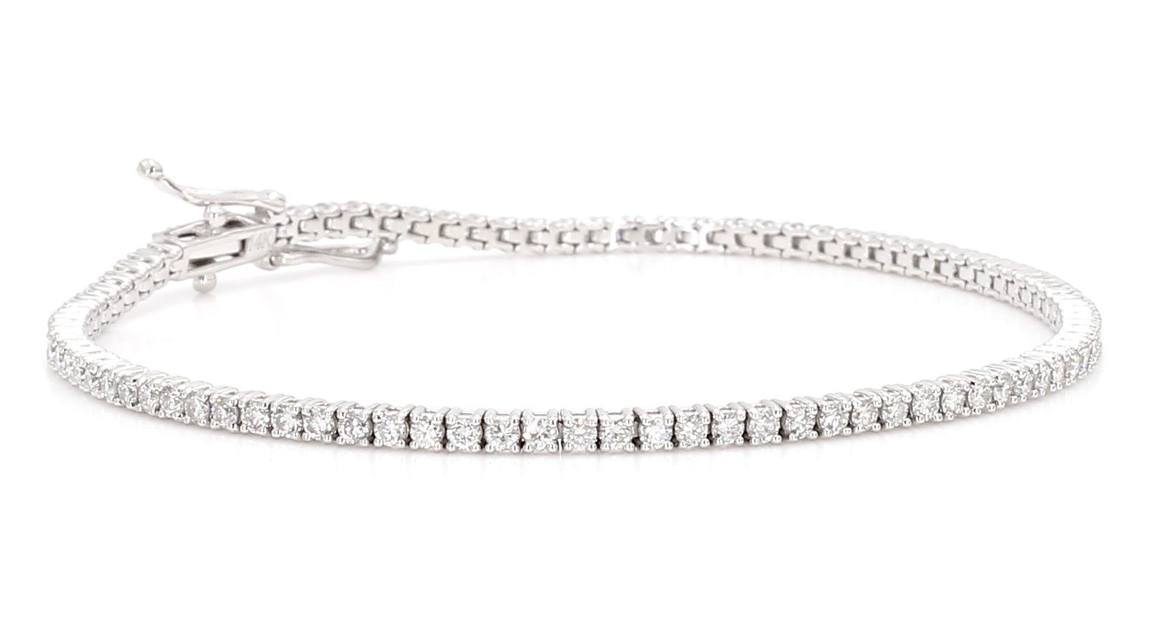 Natural White Round Diamond Bracelet