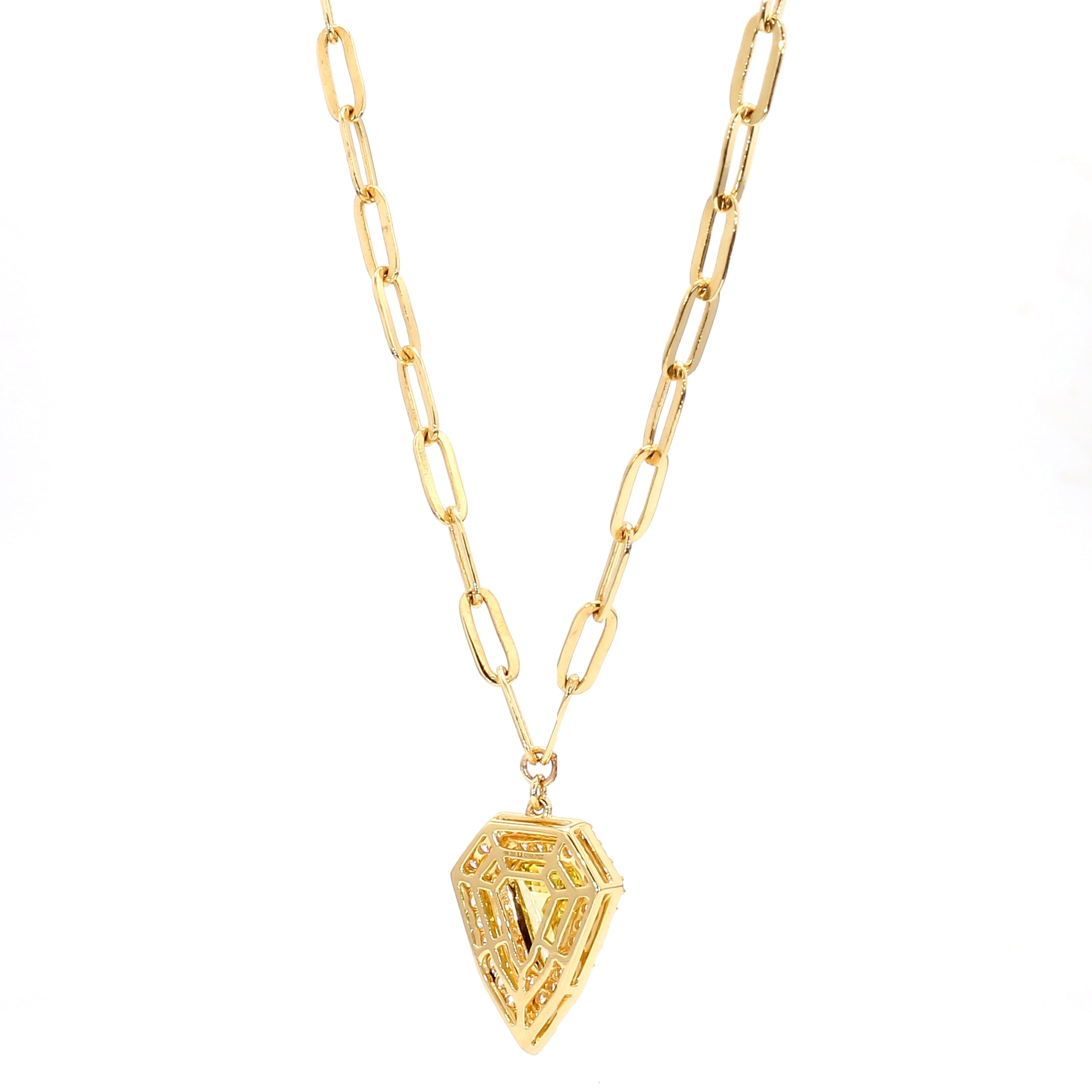 Natural Yellow Diamond Necklace | GIA Certified