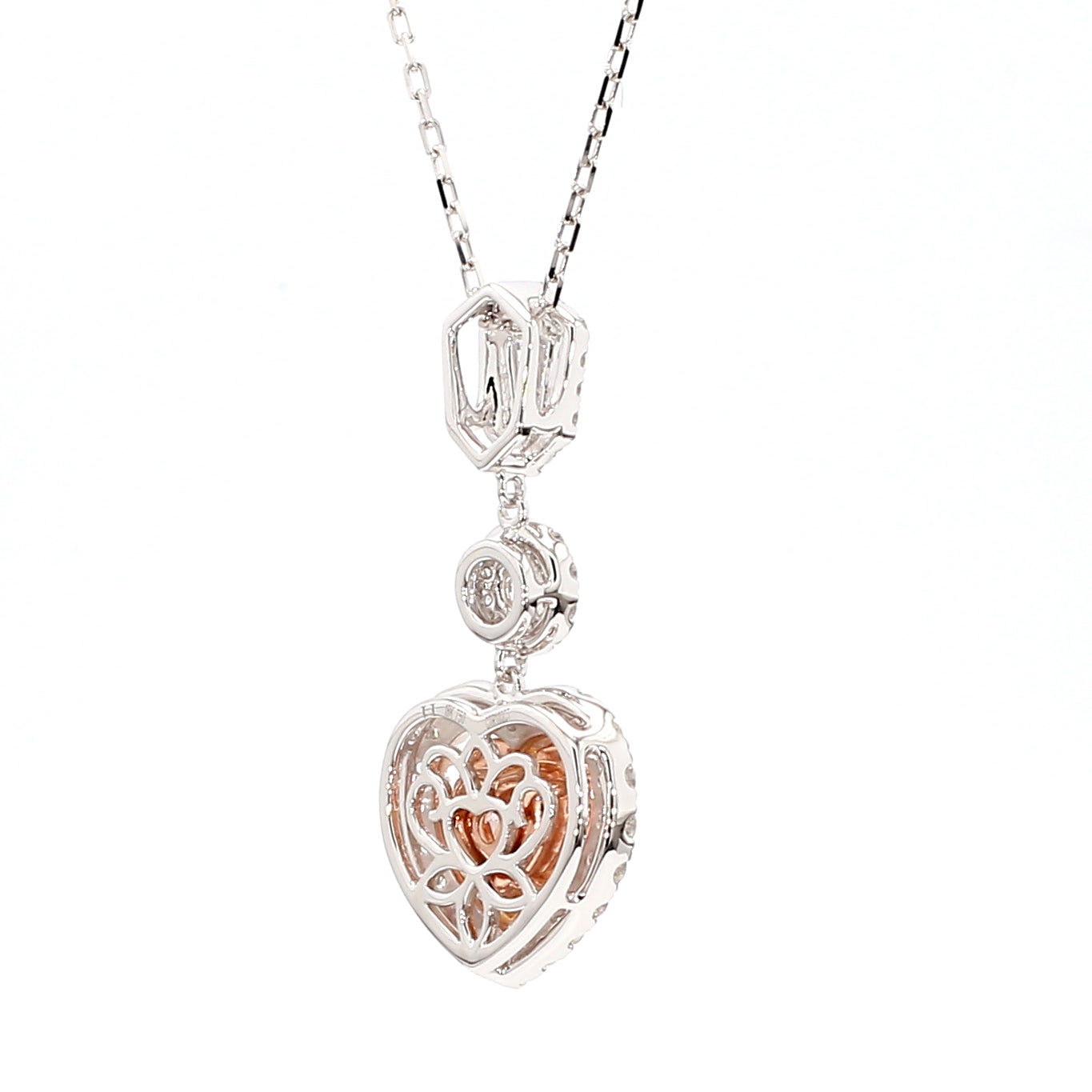 Natural Pink Heart Diamond Pendant Gia Certified