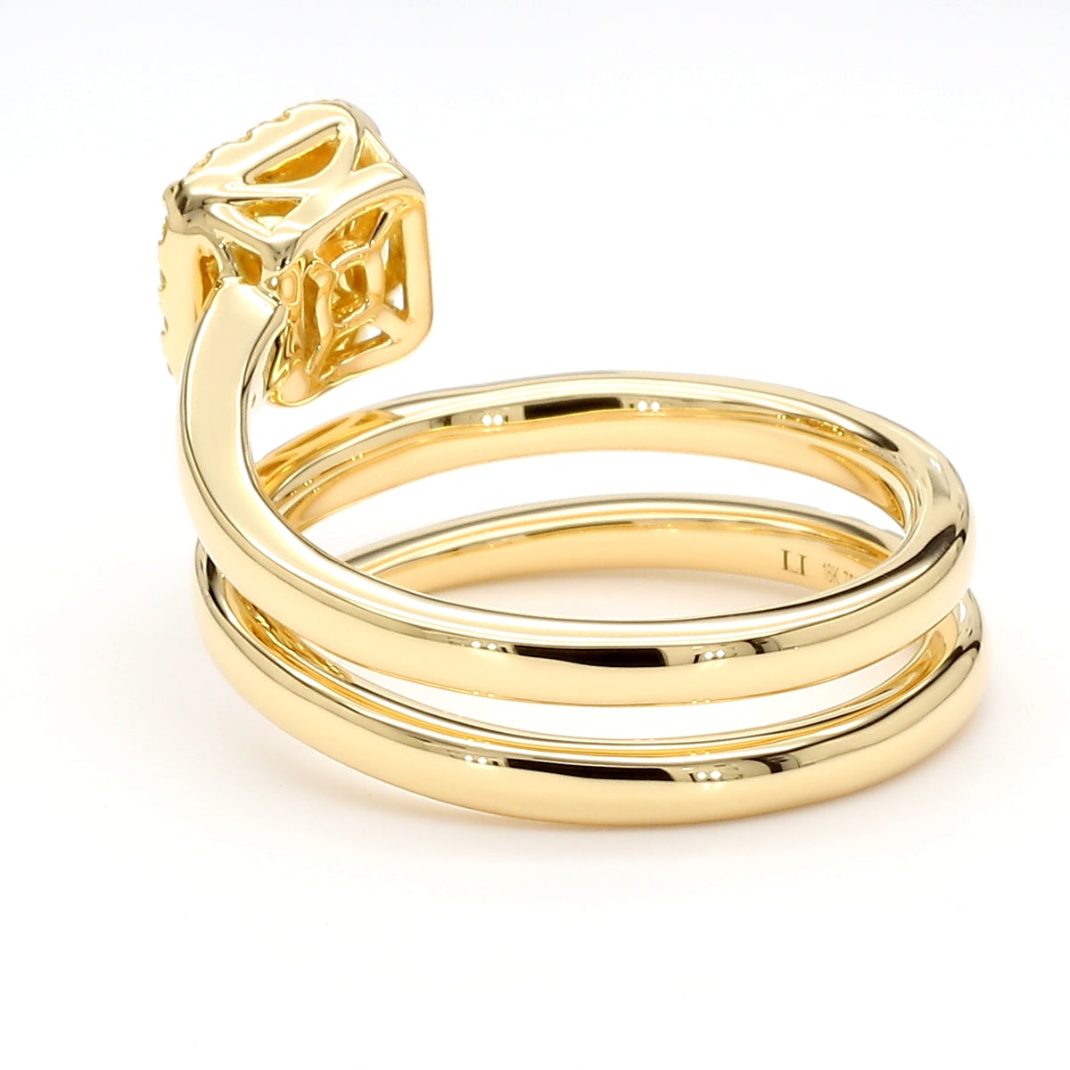 Natural Yellow Radiant Diamond Ring | GIA Certified