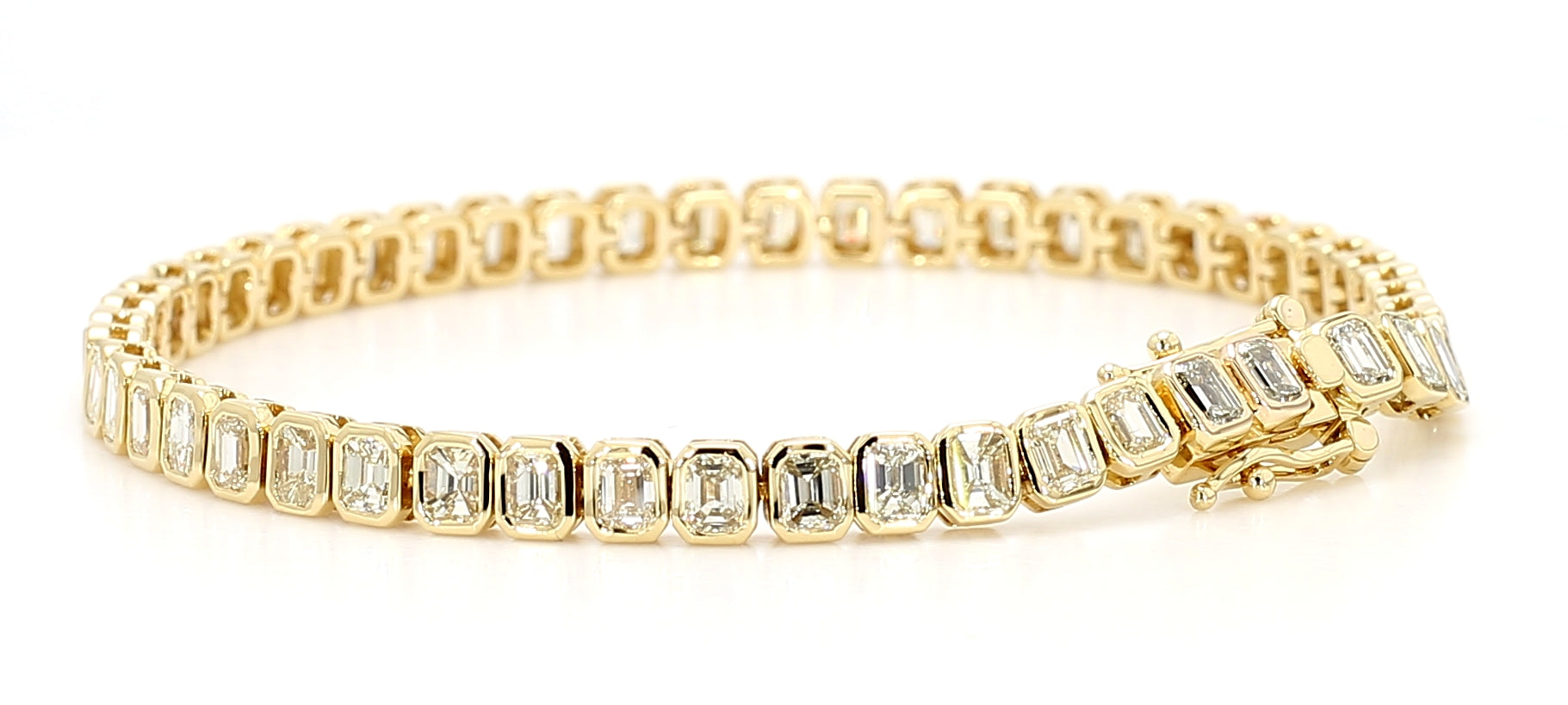 Natural White Emerald Diamond Bracelet