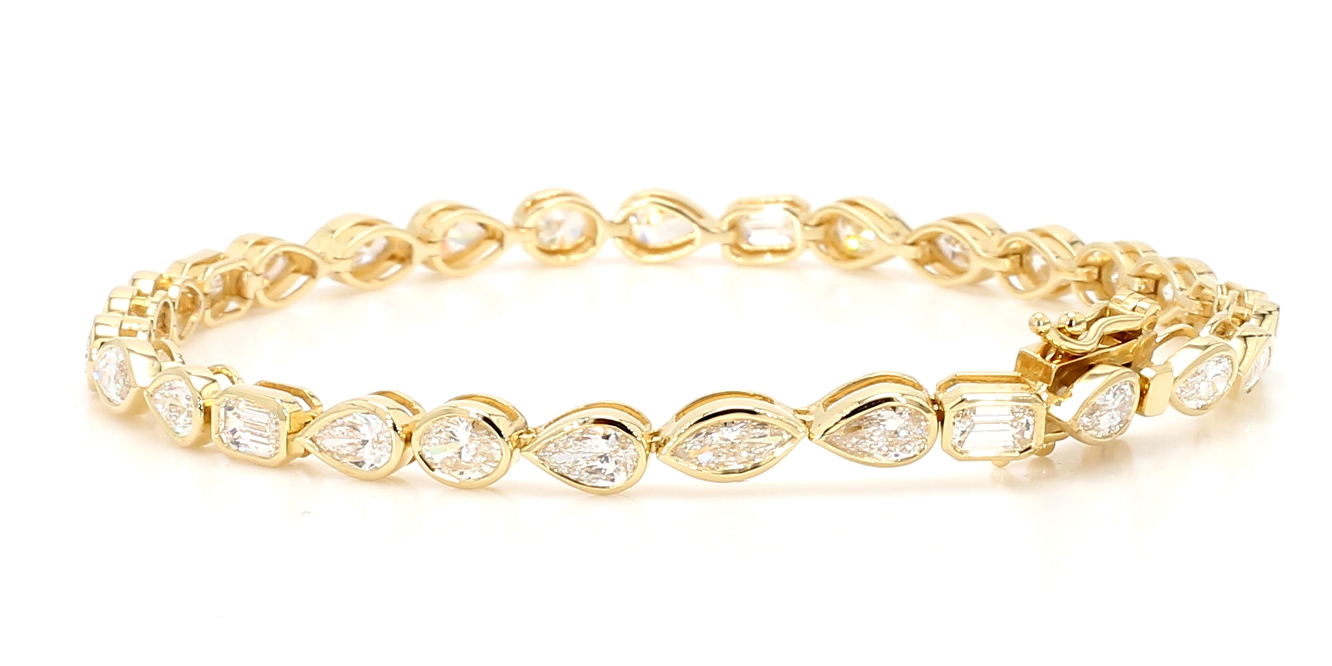 Natural White Emerald Diamond Bracelet
