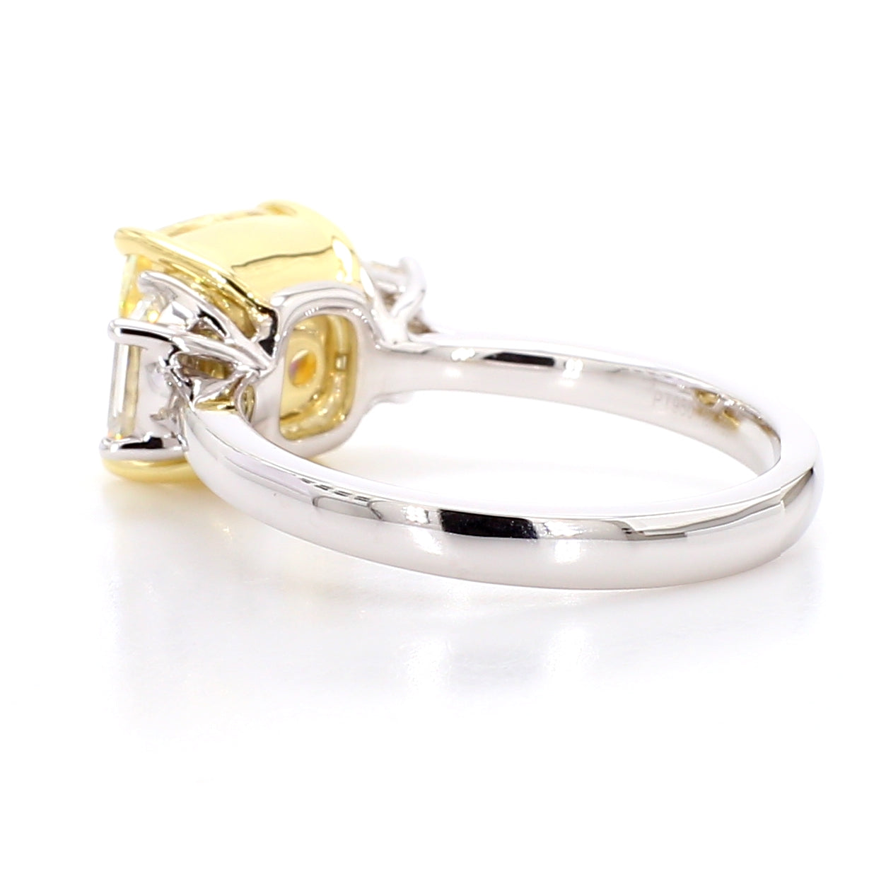 Natural Yellow Cushion Diamond Ring GIA Certified product image 4