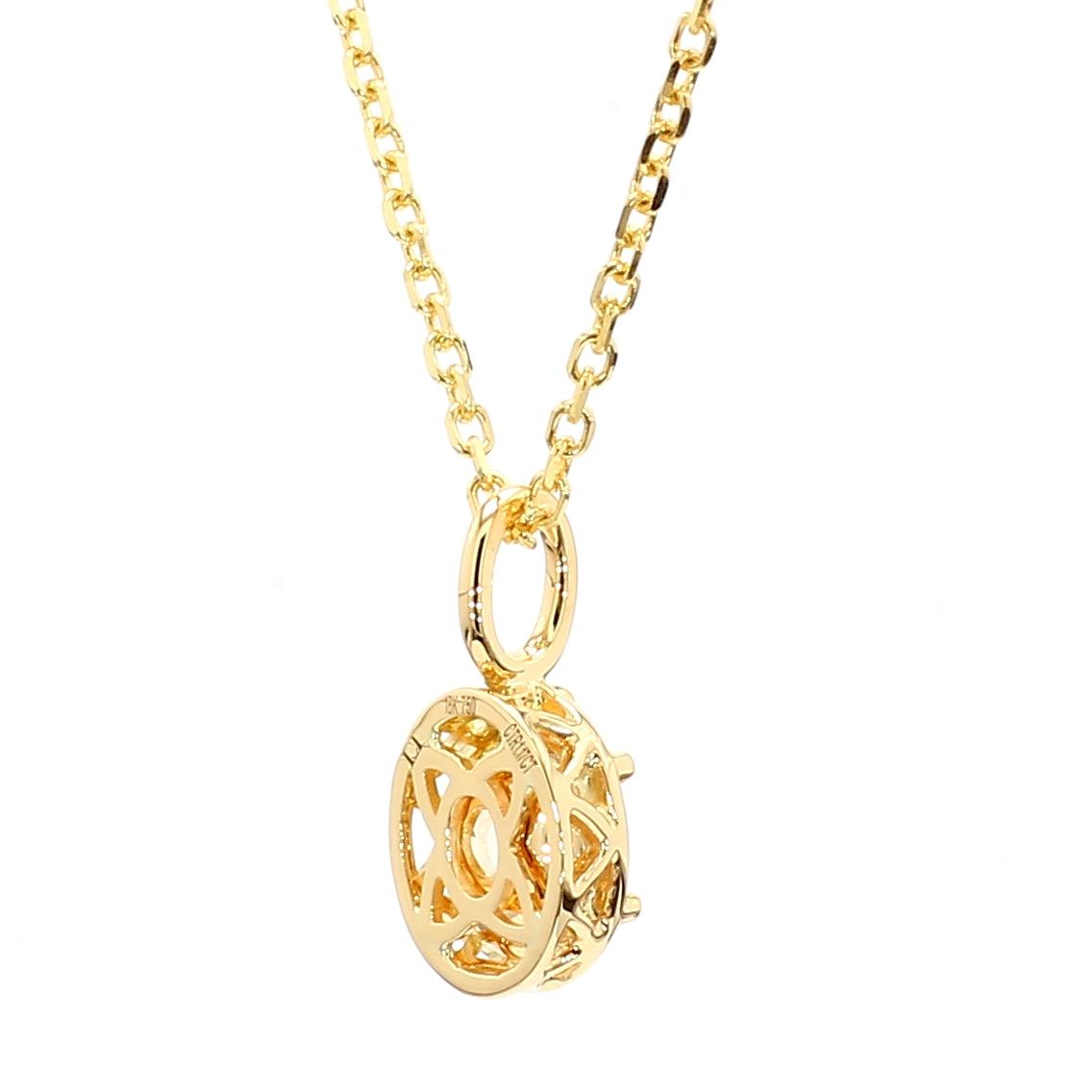 Natural Yellow Oval Diamond Pendant GIA Certified product image 4