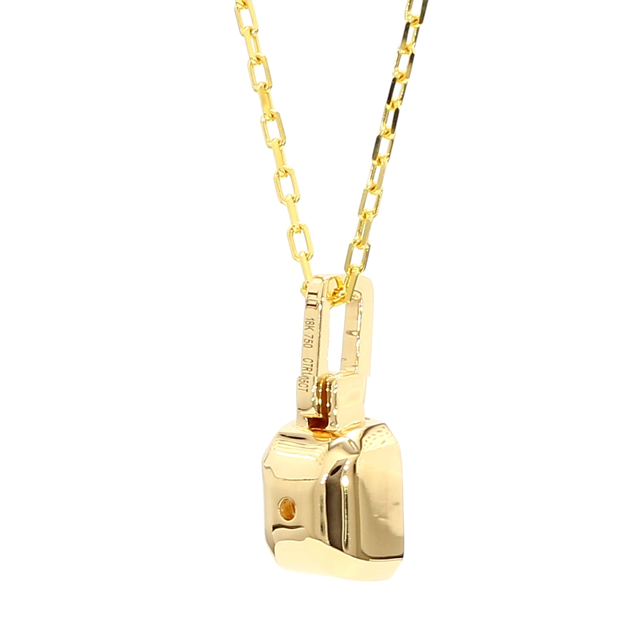 Natural Yellow Radiant Diamond Pendant Gia Certified
