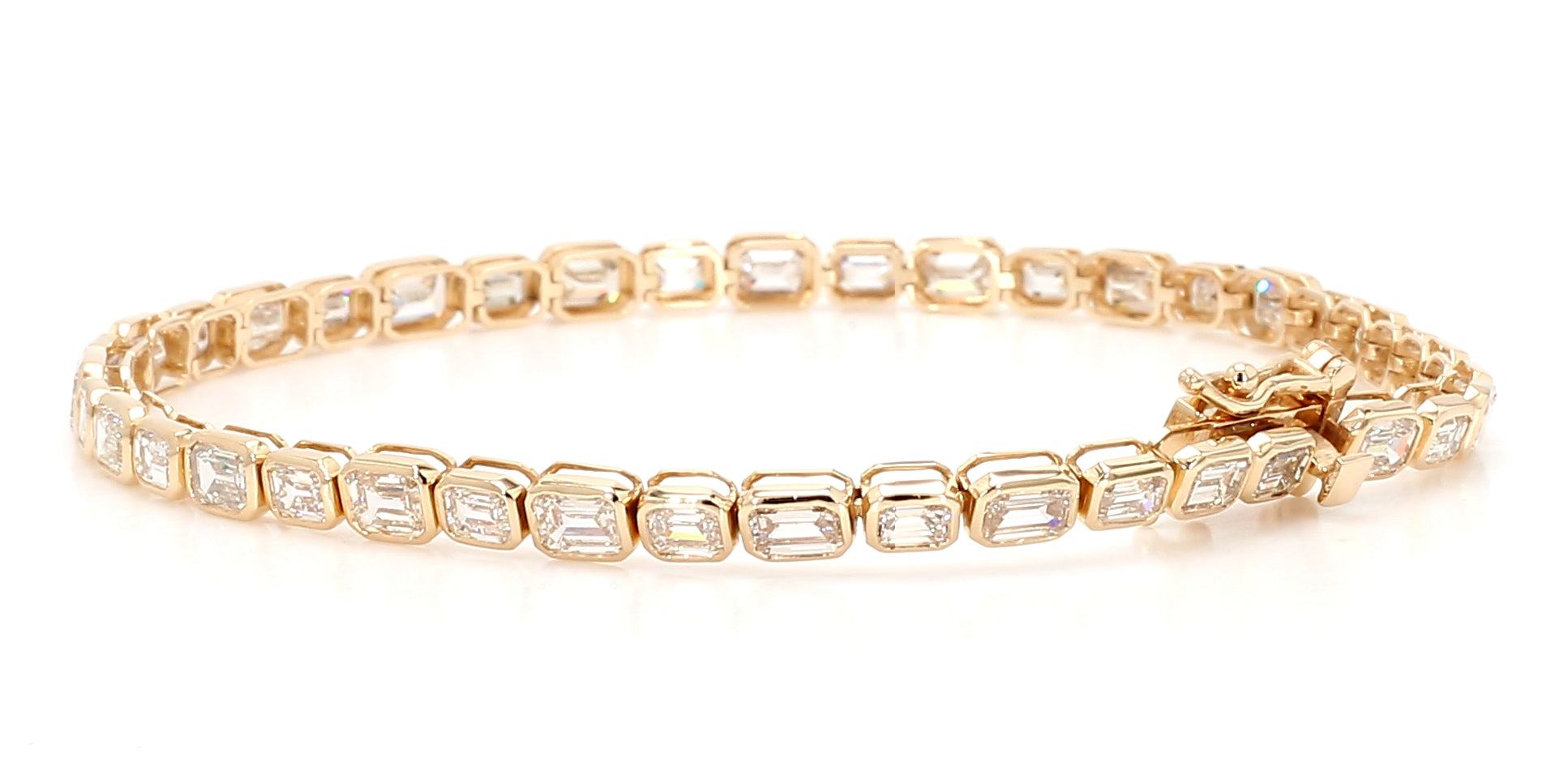 Natural White Emerald Diamond Bracelet