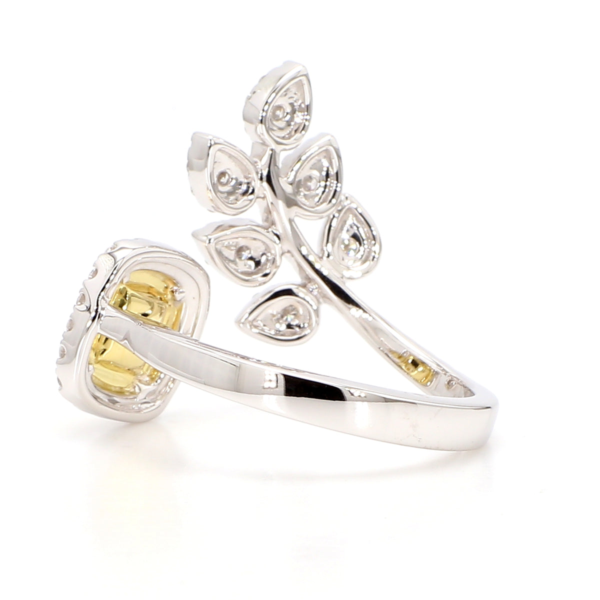 Natural Yellow Cushion Diamond Ring | GIA Certified