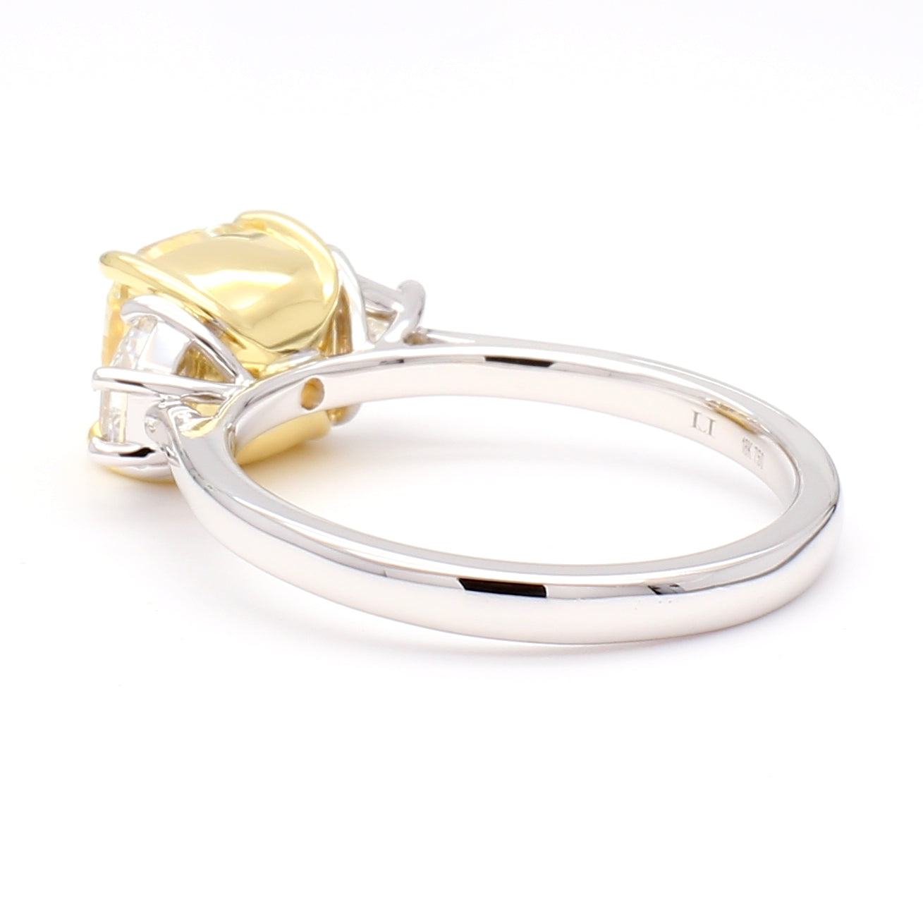 Natural Yellow Cushion Diamond Ring GIA Certified product image 4