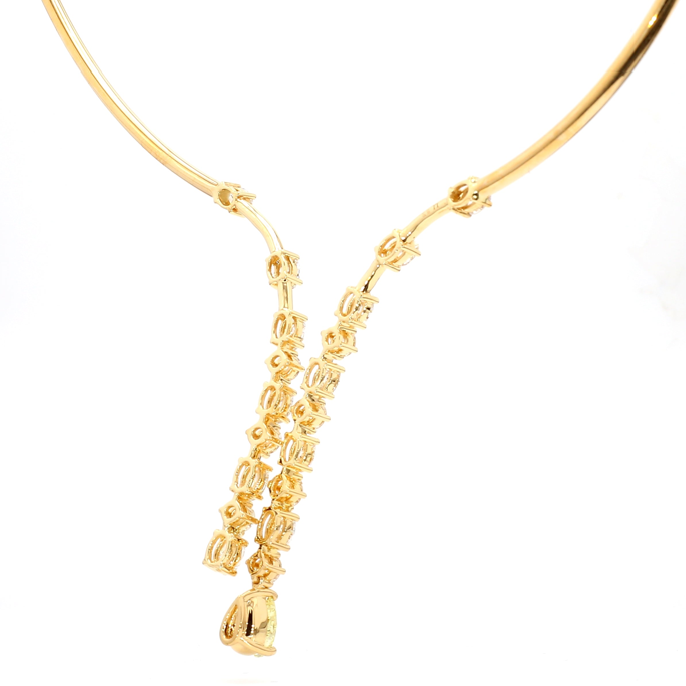 Natural Yellow Cushion Diamond NECKLACE
