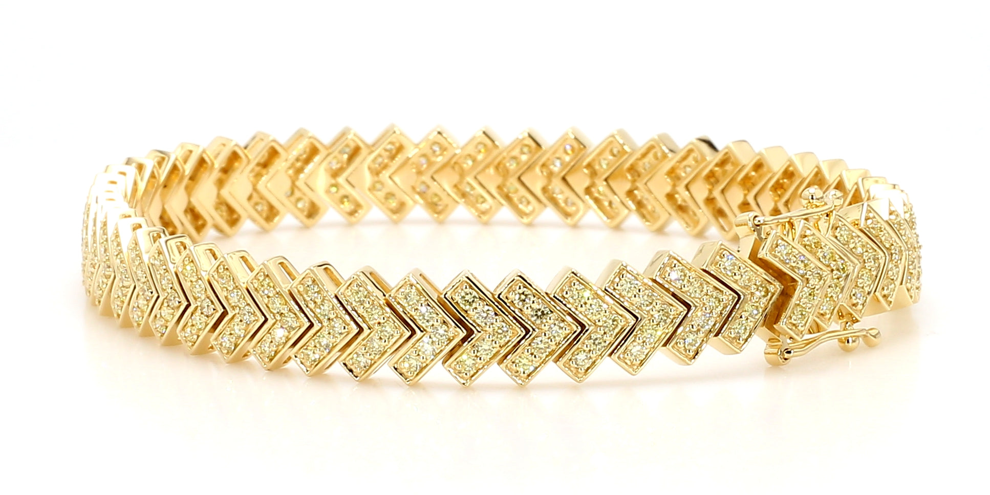 Natural Yellow Round Diamond Bracelet