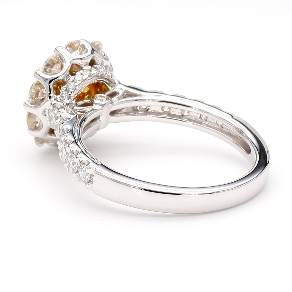 Natural Orange Round Diamond Ring | GIA Certified