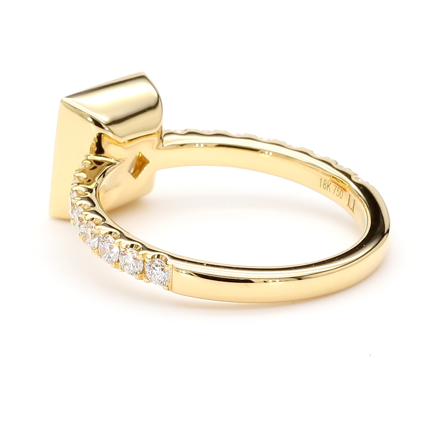Natural Yellow Princess Diamond Ring Gia Certified