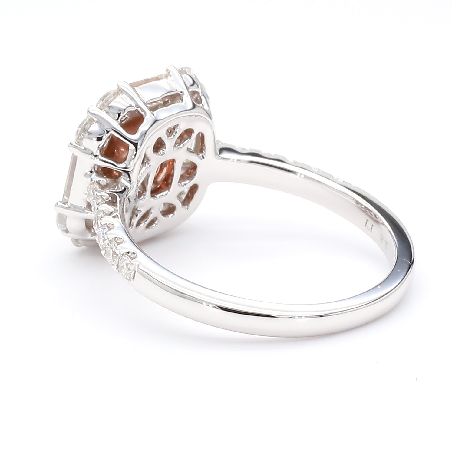Natural Purple Cushion Diamond Ring Gia Certified