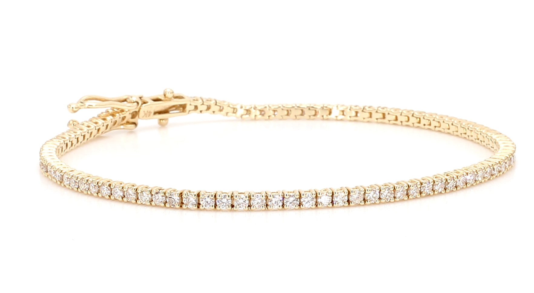 Natural White Round Diamond Bracelet