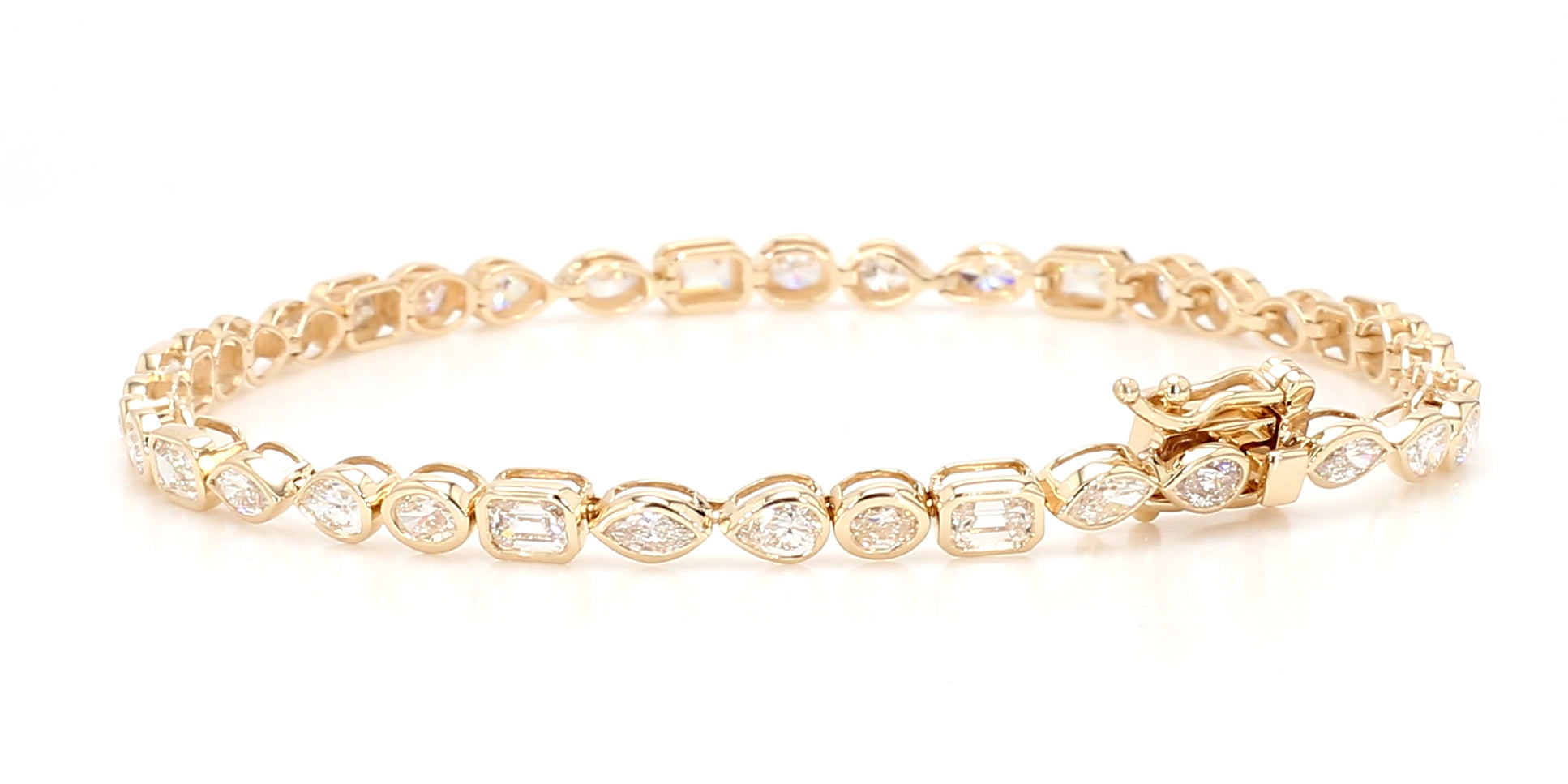 Natural White Emerald Diamond Bracelet