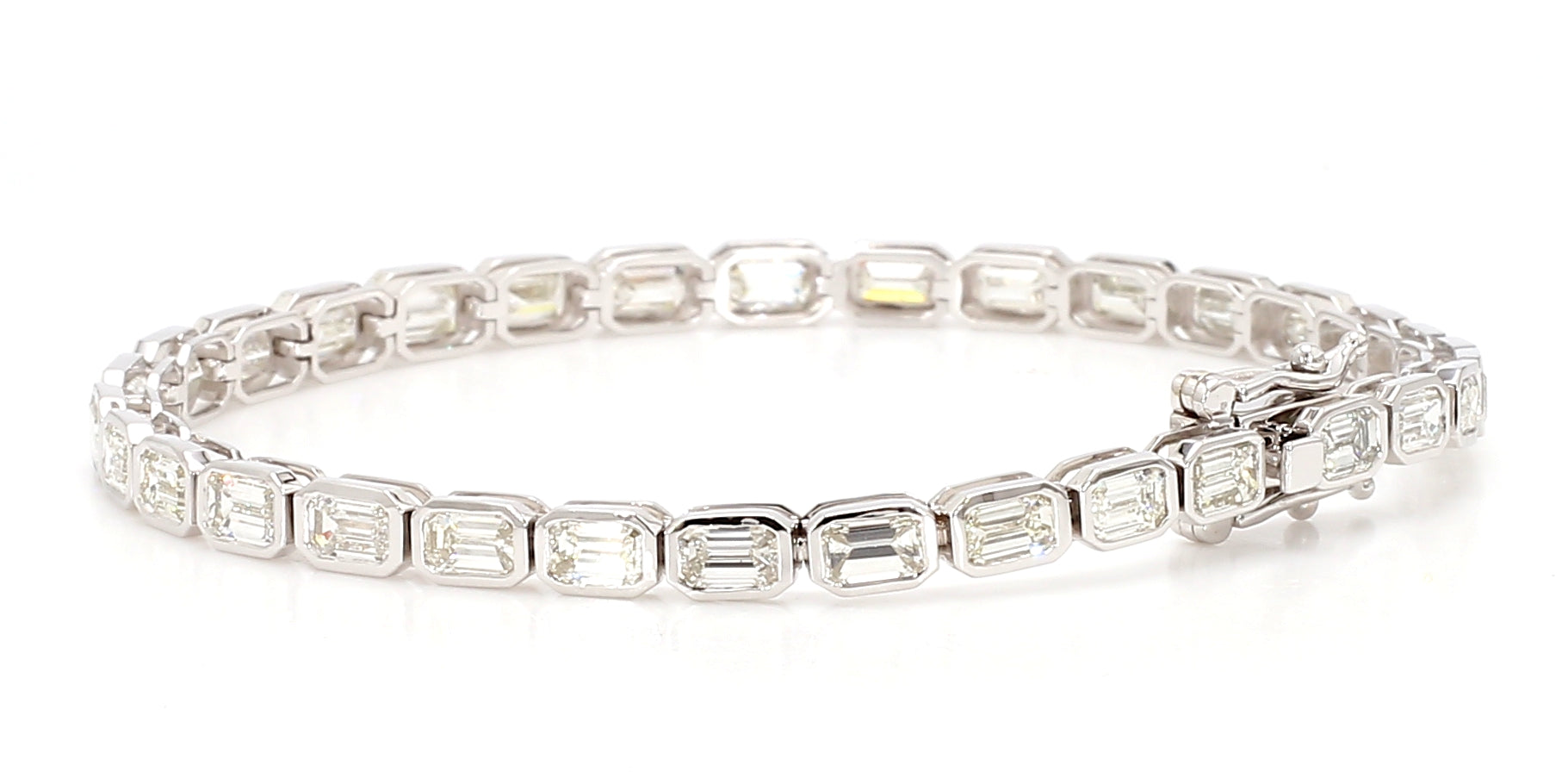 Natural White Emerald Diamond Bracelet
