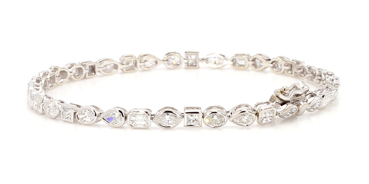 Natural White Emerald Diamond Bracelet