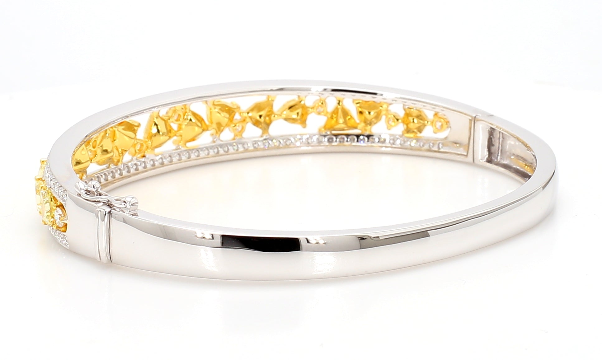 Natural Yellow Trillion Diamond Bracelet