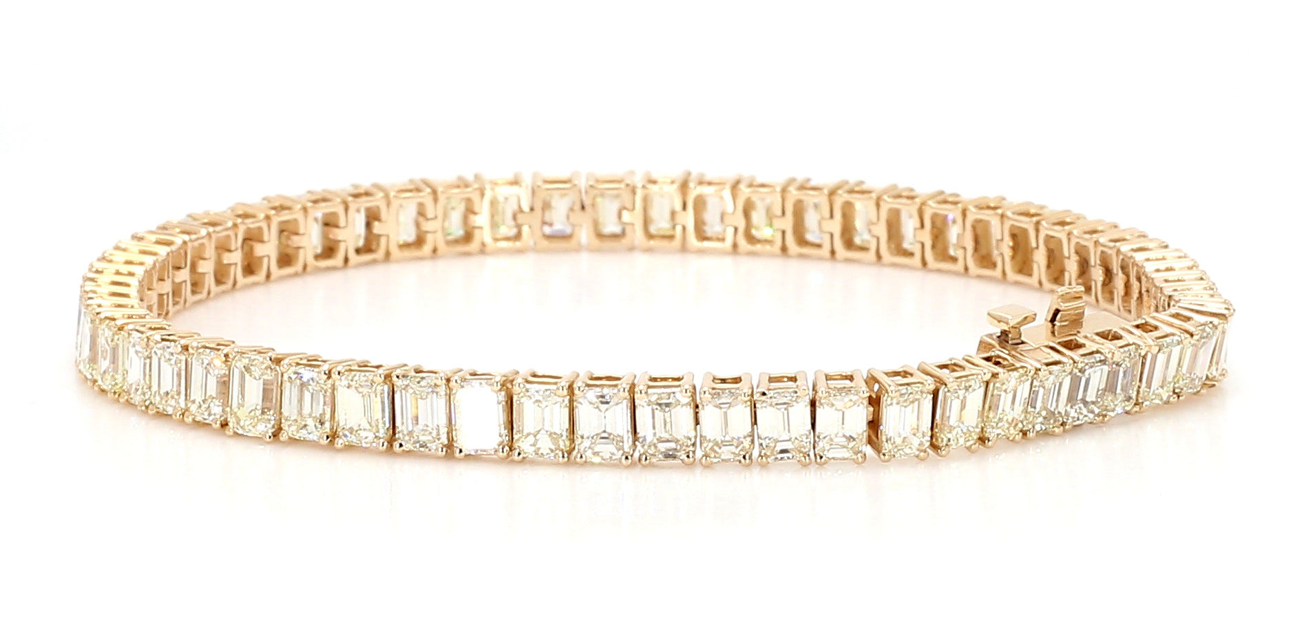 Natural White Emerald Diamond Bracelet