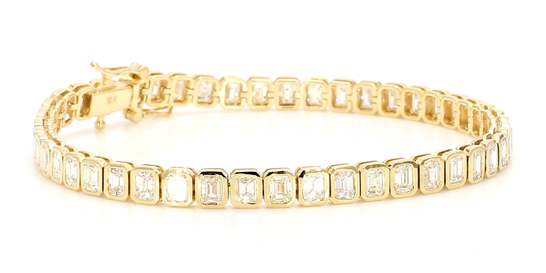 Natural White Emerald Diamond Bracelet