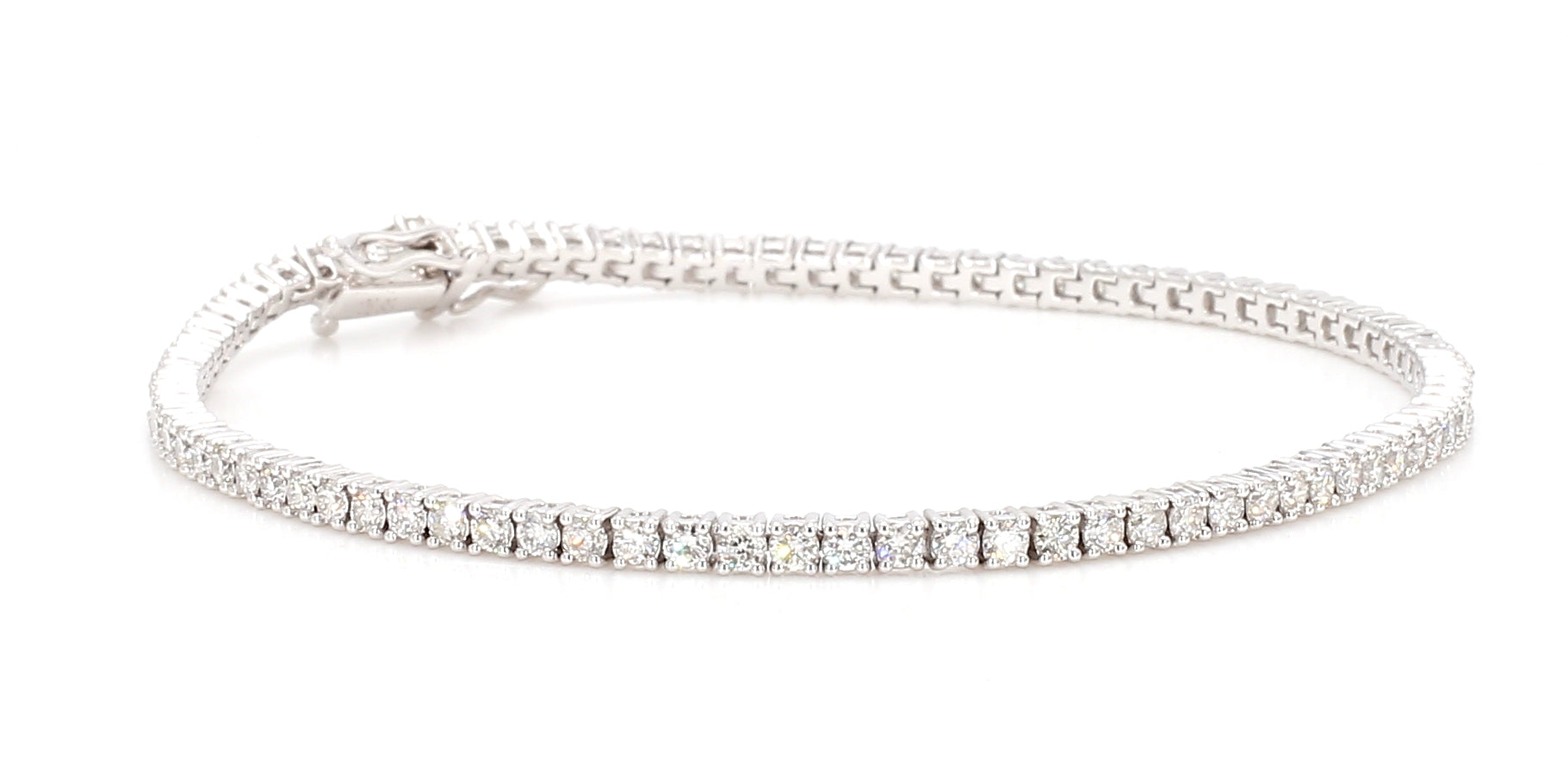 Natural White Round Diamond Bracelet