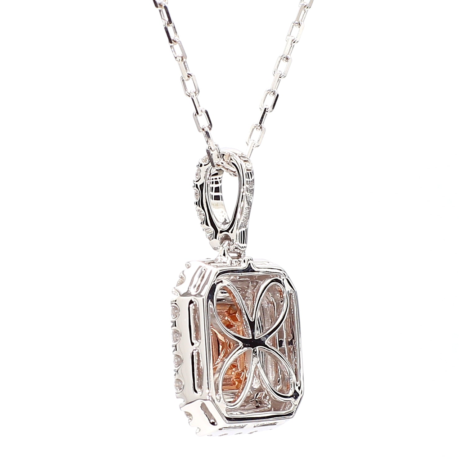 Natural Green Radiant Diamond Pendant GIA Certified product image 4